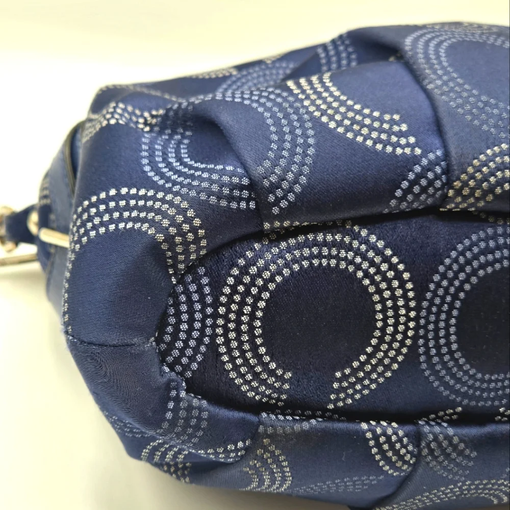 COACH Madison Sophia Satchel OP C Denim Blue Gold Hardware 2 Tags - Picture 10 of 15